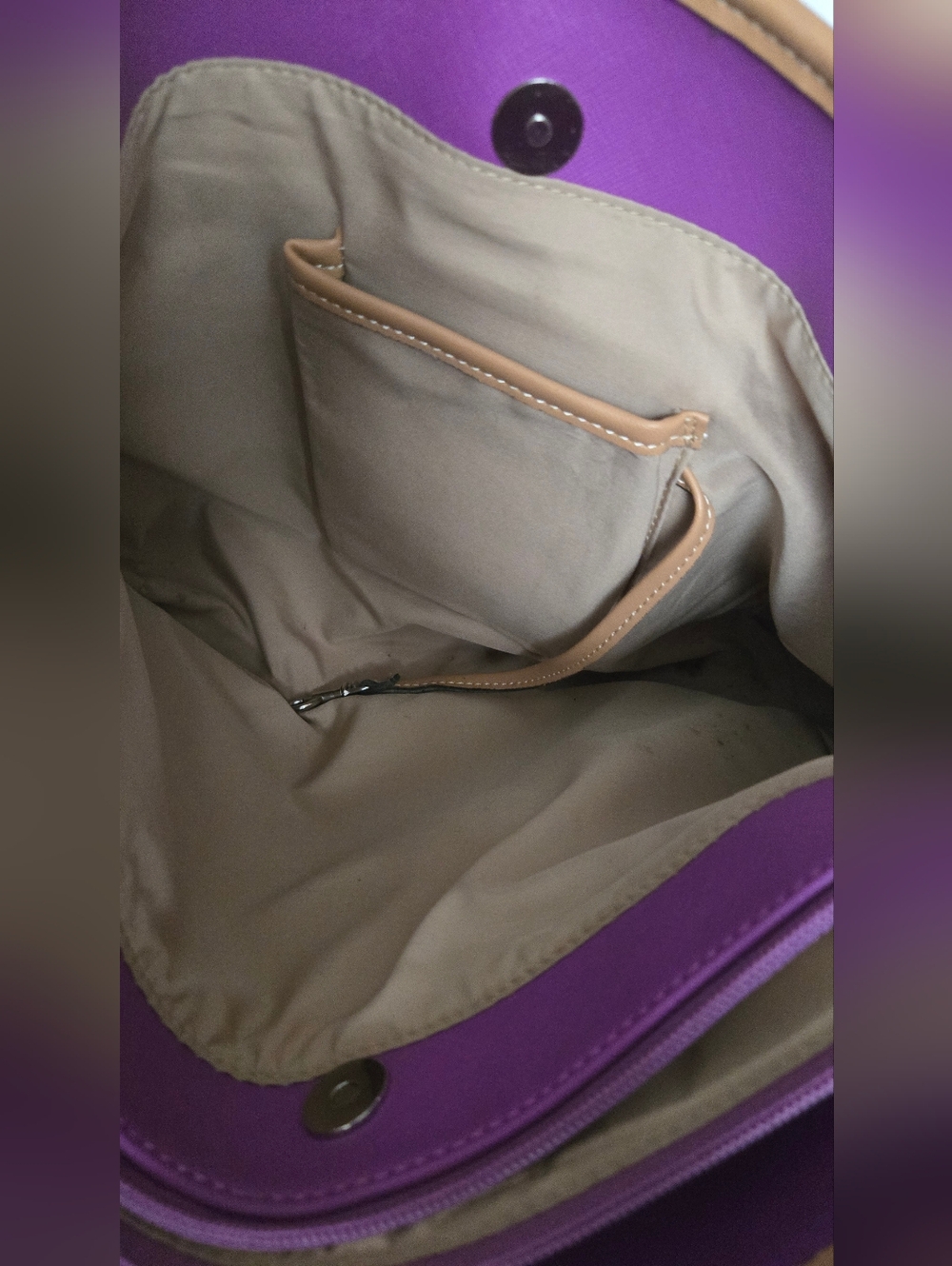 Pink and Tan Tote Bag - Picture 6 of 7